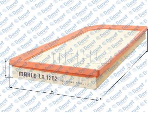 MAHLE LX1262 Hava Filtresi Golf V 04>Jetta Iii 05>Passat 05>A3 04>Altea (06-09) 2.0tfsi-2.0fsi (Axx-Bpy-Bwa)